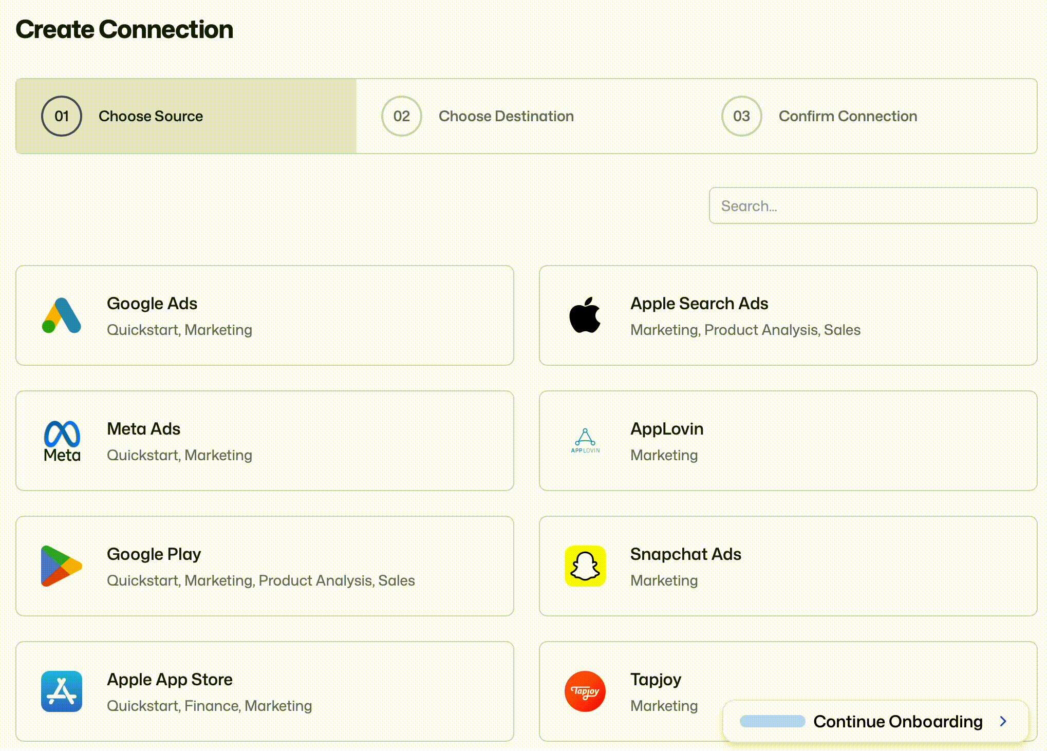 Extract data sources